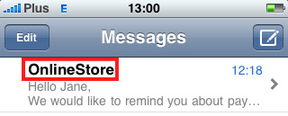 SMS notification - Thanks to branding service, Your shop's name will show up instead of a sender's number