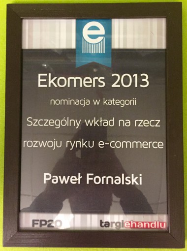 Ekomersy 2013 - nominacja dla Pawła Fornalskiego