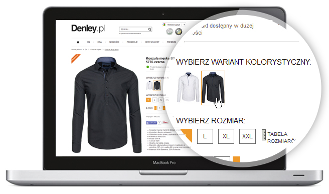 Wersje kolorystyczne w sklepie internetowym z modą