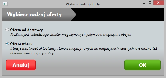 IAI Downloader 1.9 i wybór typu oferty