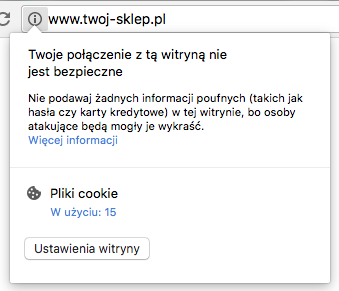 http chrome - brak certyfikatu SSL