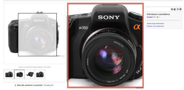 eBay Gallery Plus dla dużego zdjęcia (z zoomem)