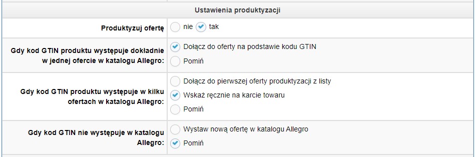 reguły produktyzacji - reguły produktyzacji