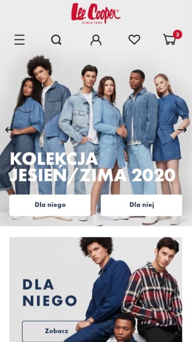Strona główna mobile - pierwszy zrzut ekranu