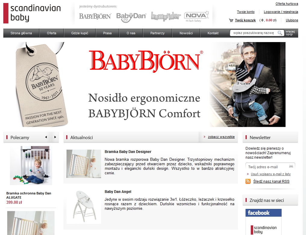 Strona główna - z listą nowości i polecanymi produktami.
