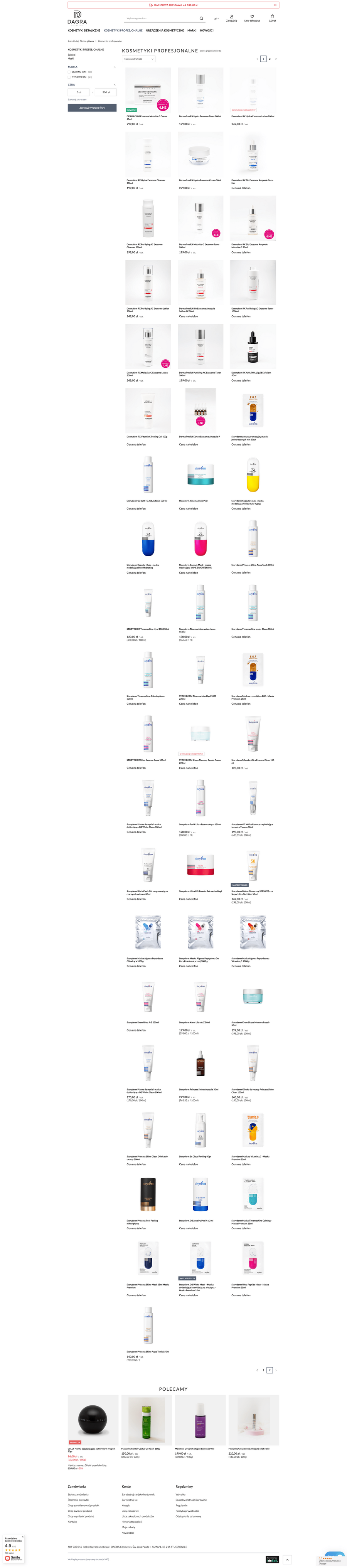 DagraCosmetics.pl Lista towarów