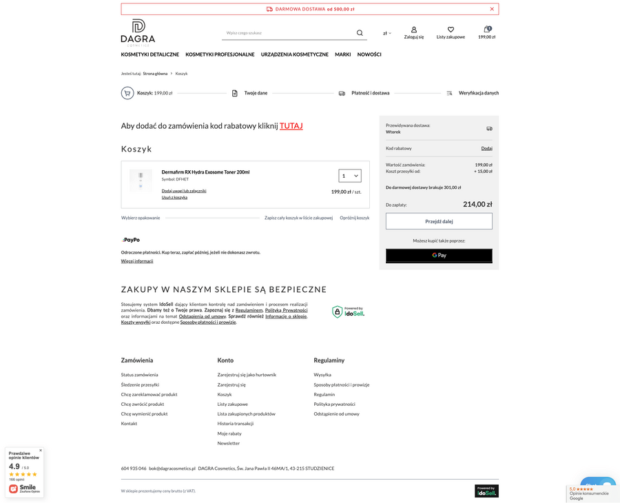 DagraCosmetics.pl Koszyk