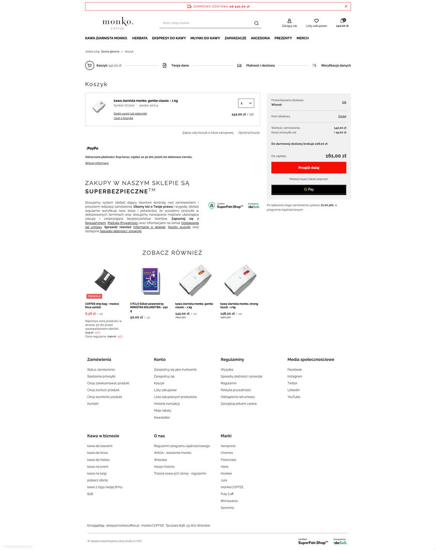 MonkoCoffee.pl Koszyk