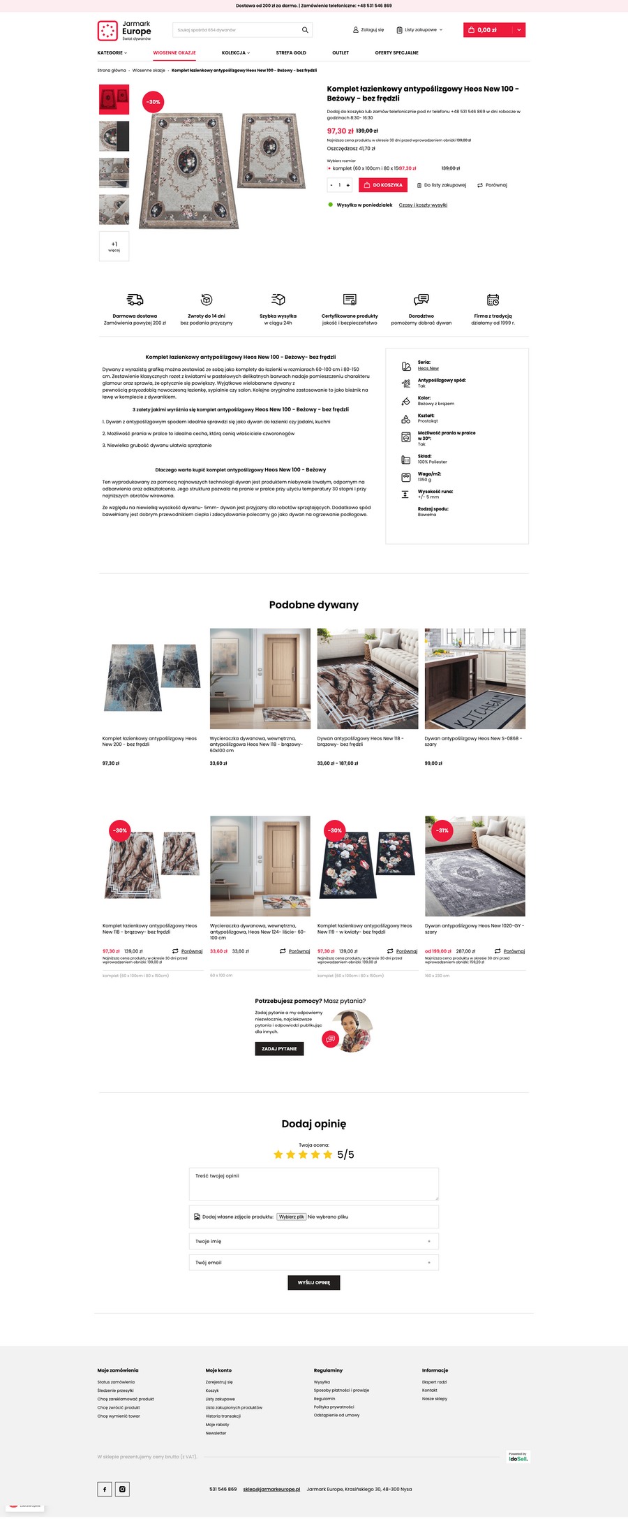 JarmarkEurope.pl Karta towaru