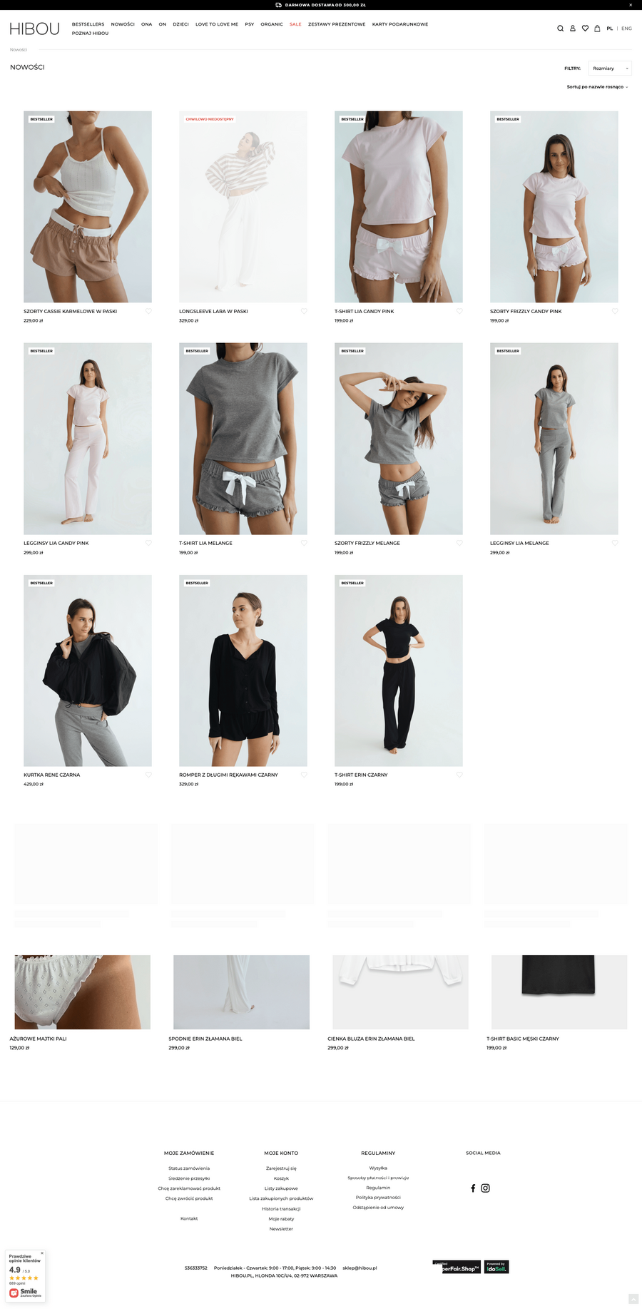 Hibou.pl Lista towarów