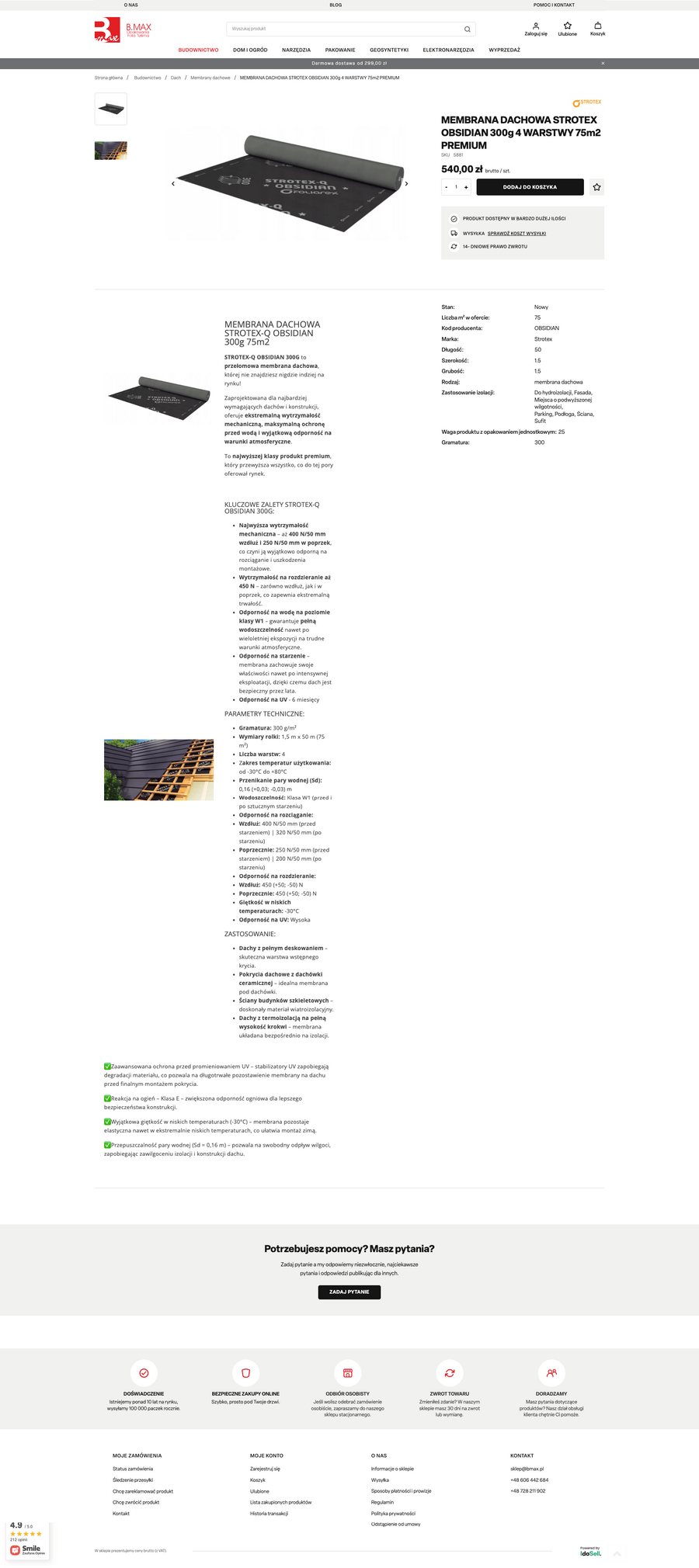 BMAX.pl Karta towaru