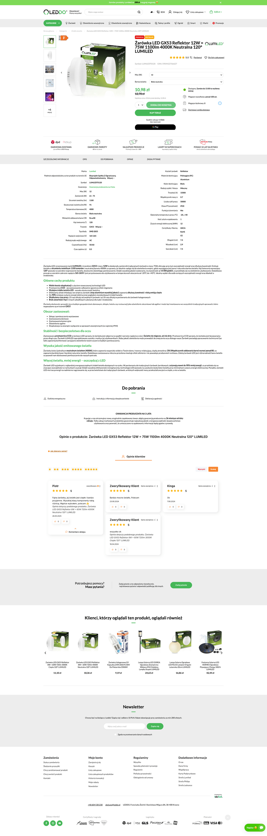 Leddo.pl Karta towaru