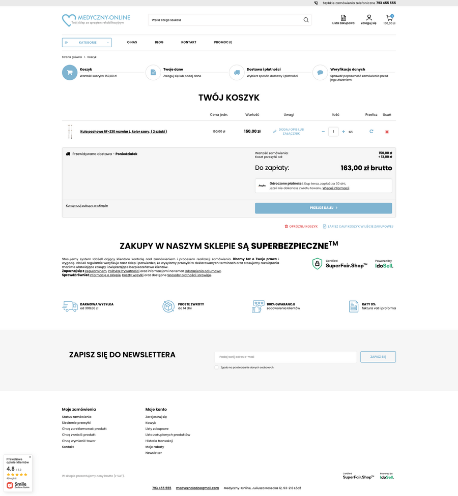 medyczny-online.pl Koszyk