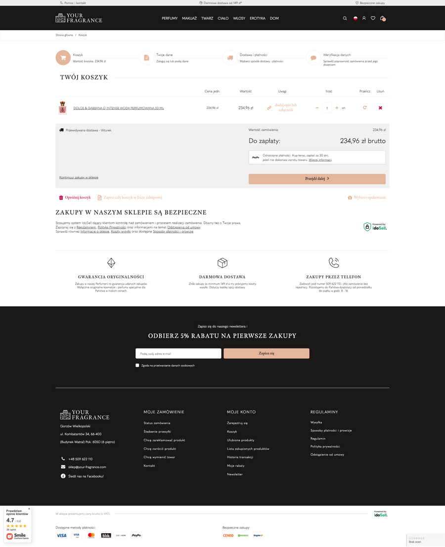 your-fragrance.pl Koszyk