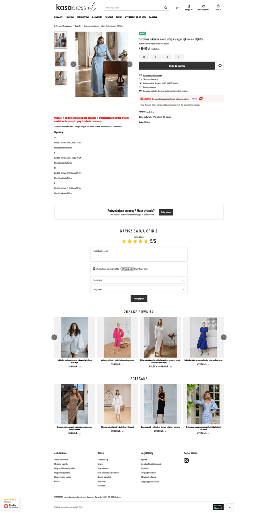 kasadress.pl Karta towaru