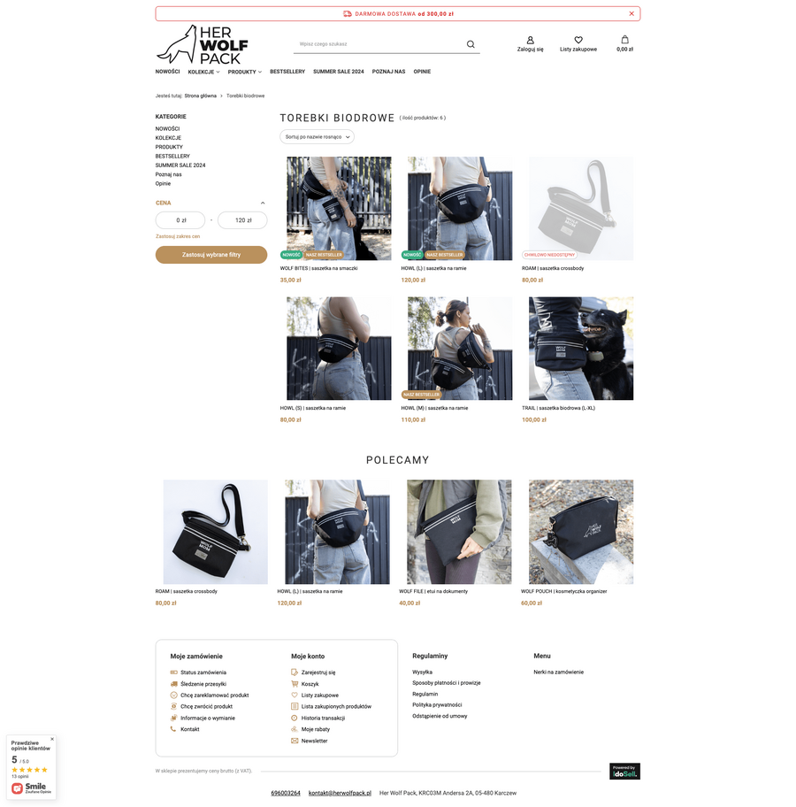 herwolfpack.pl Lista towarów
