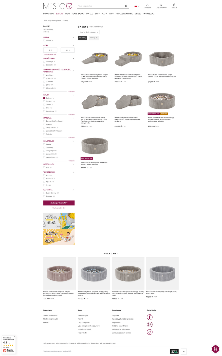 misioohandmade.pl Lista towarów