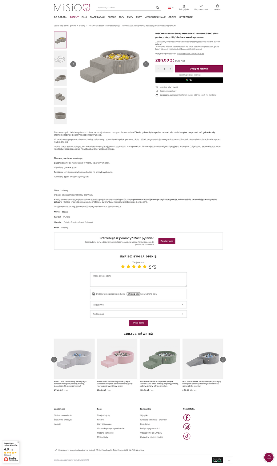 misioohandmade.pl Karta towaru