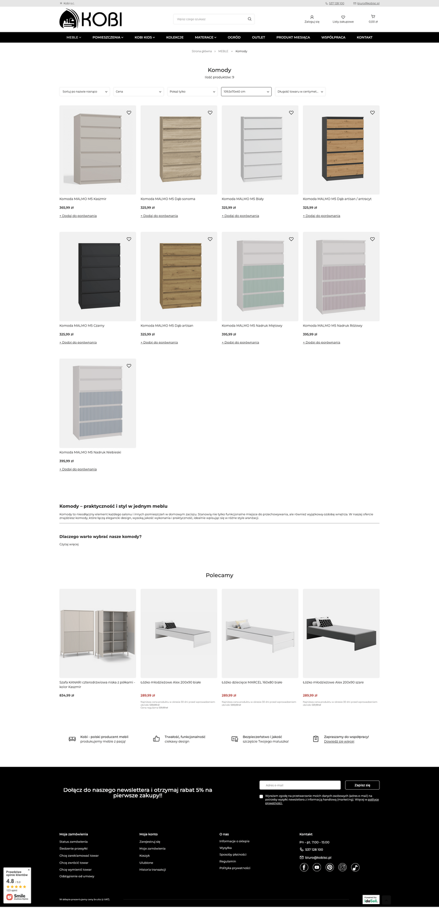 kobisc.pl Lista towarów