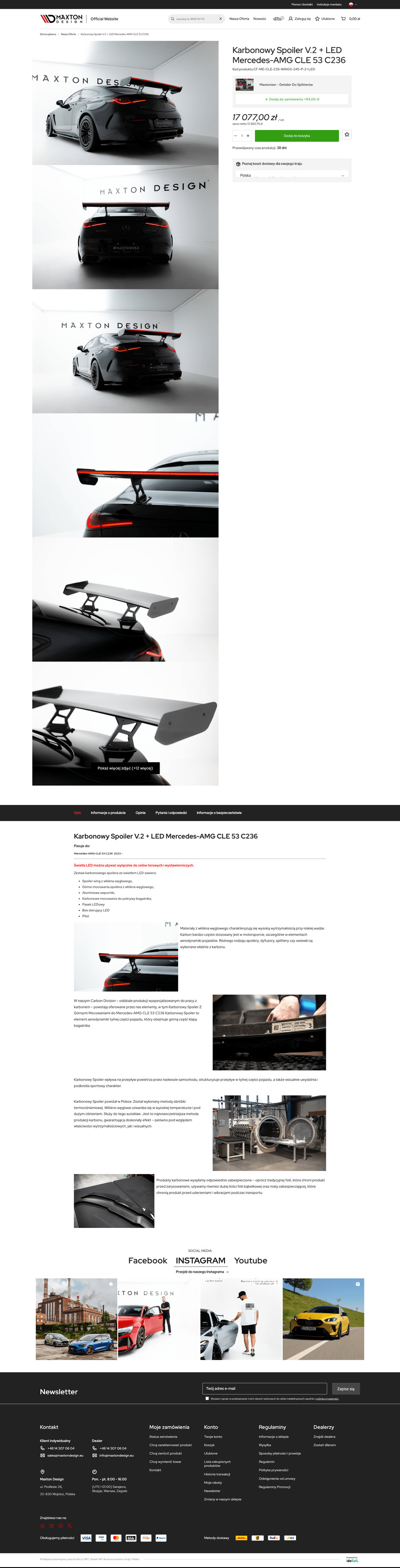 maxtondesign.pl Karta towaru