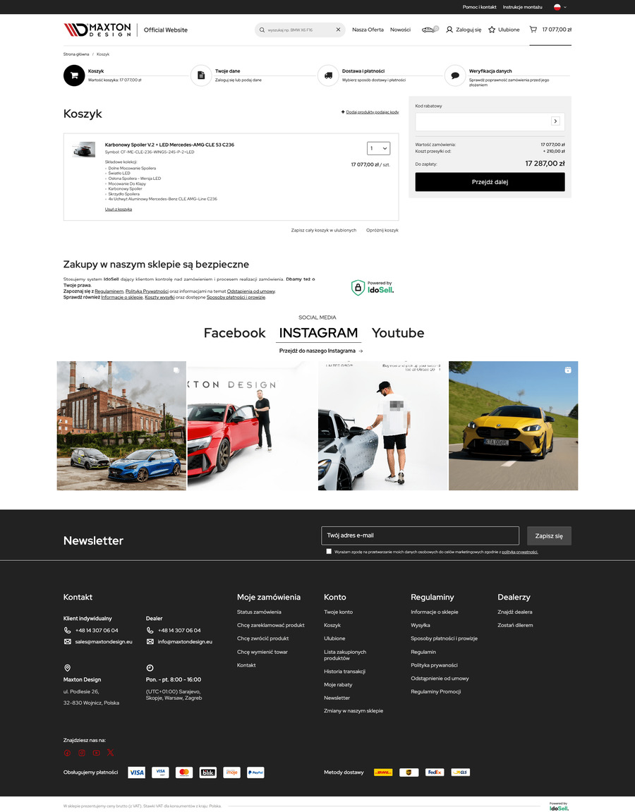 maxtondesign.pl Koszyk