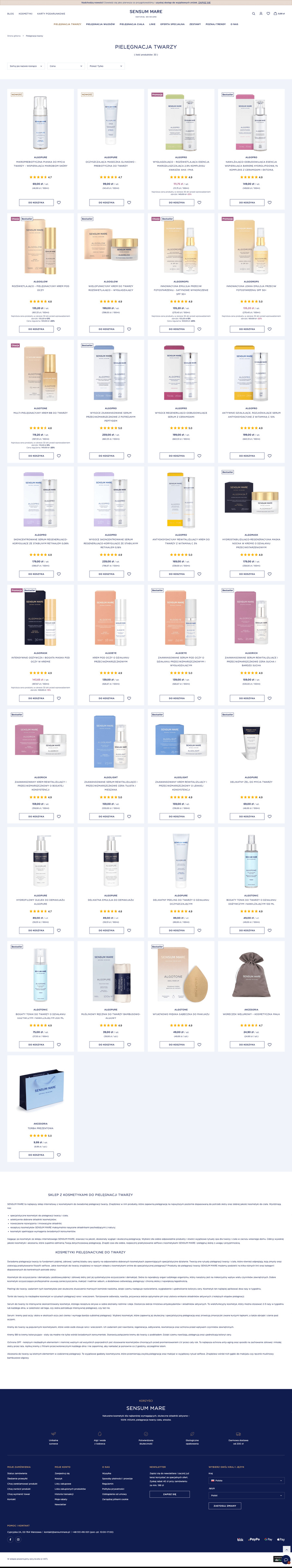 sensummare.pl Lista towarów