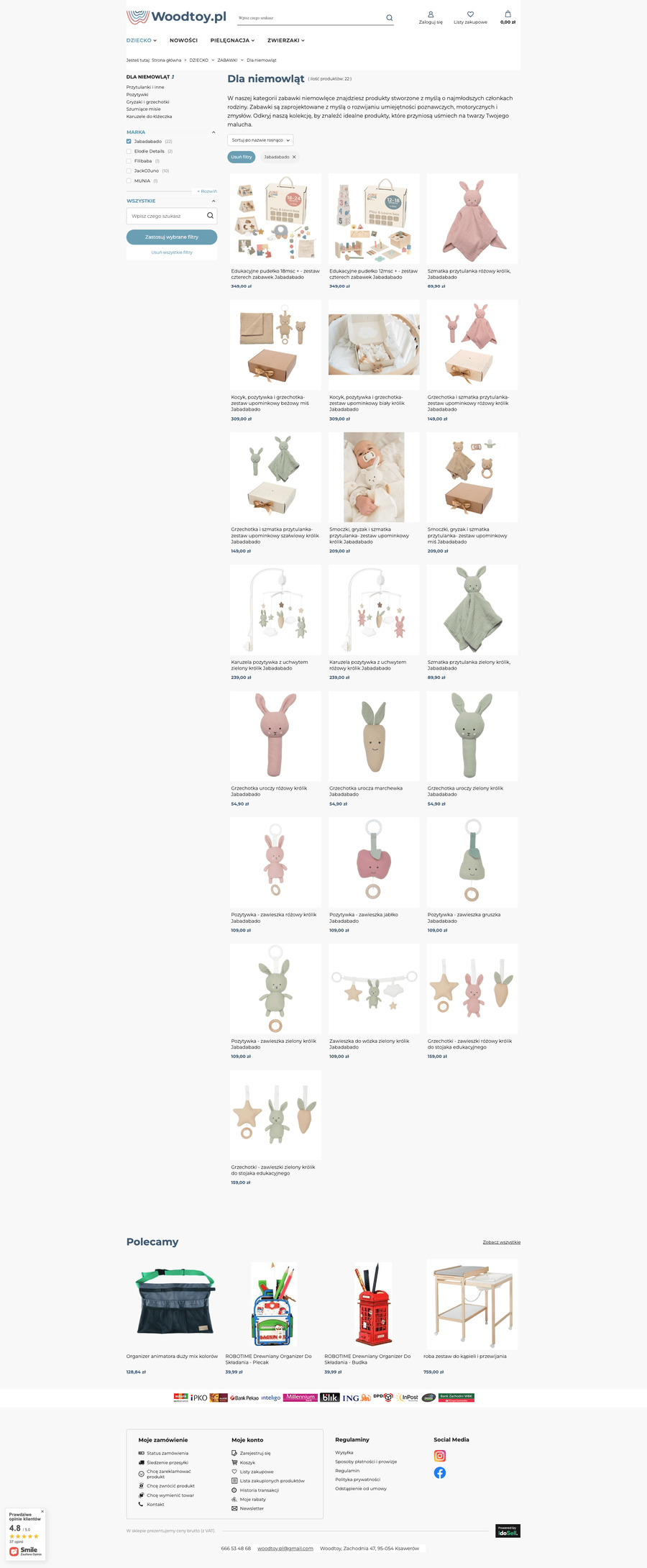 woodtoy.pl Lista towarów