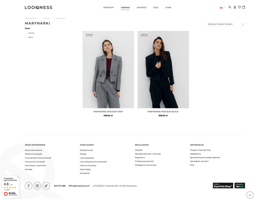 looqness.com Lista towarów