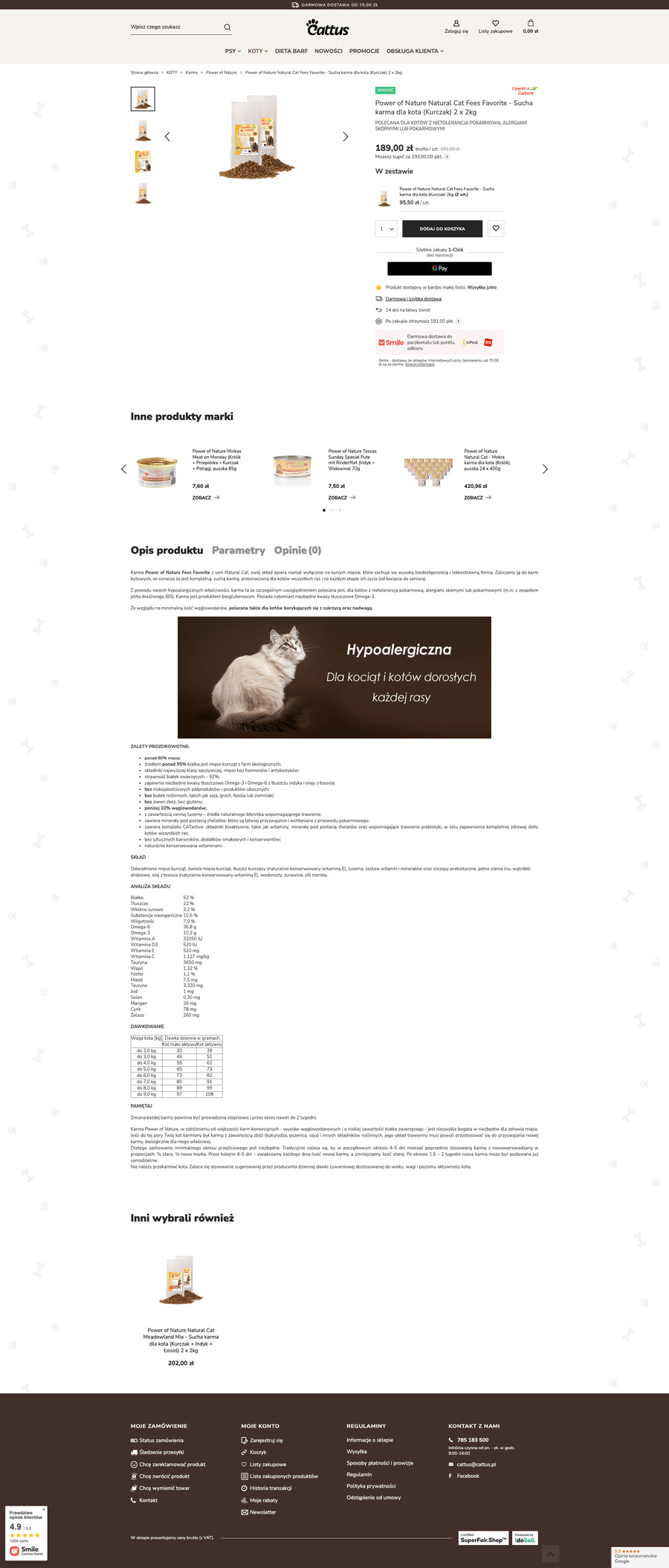 cattus.pl Karta towaru