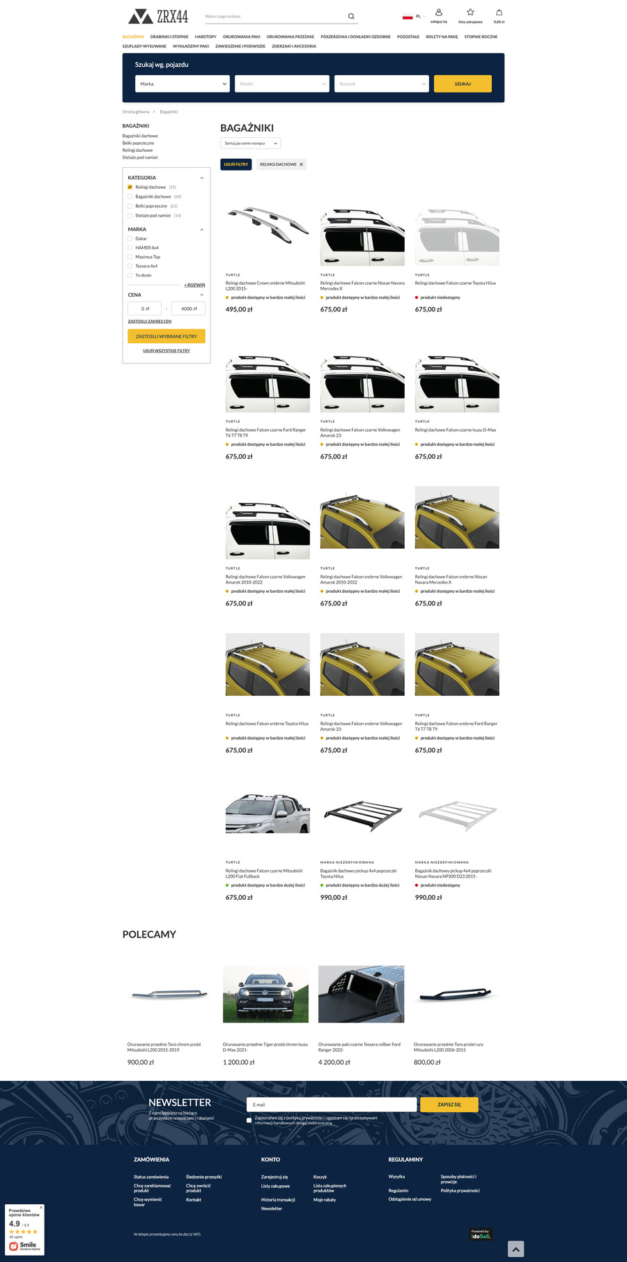 zrx44.pl Lista towarów