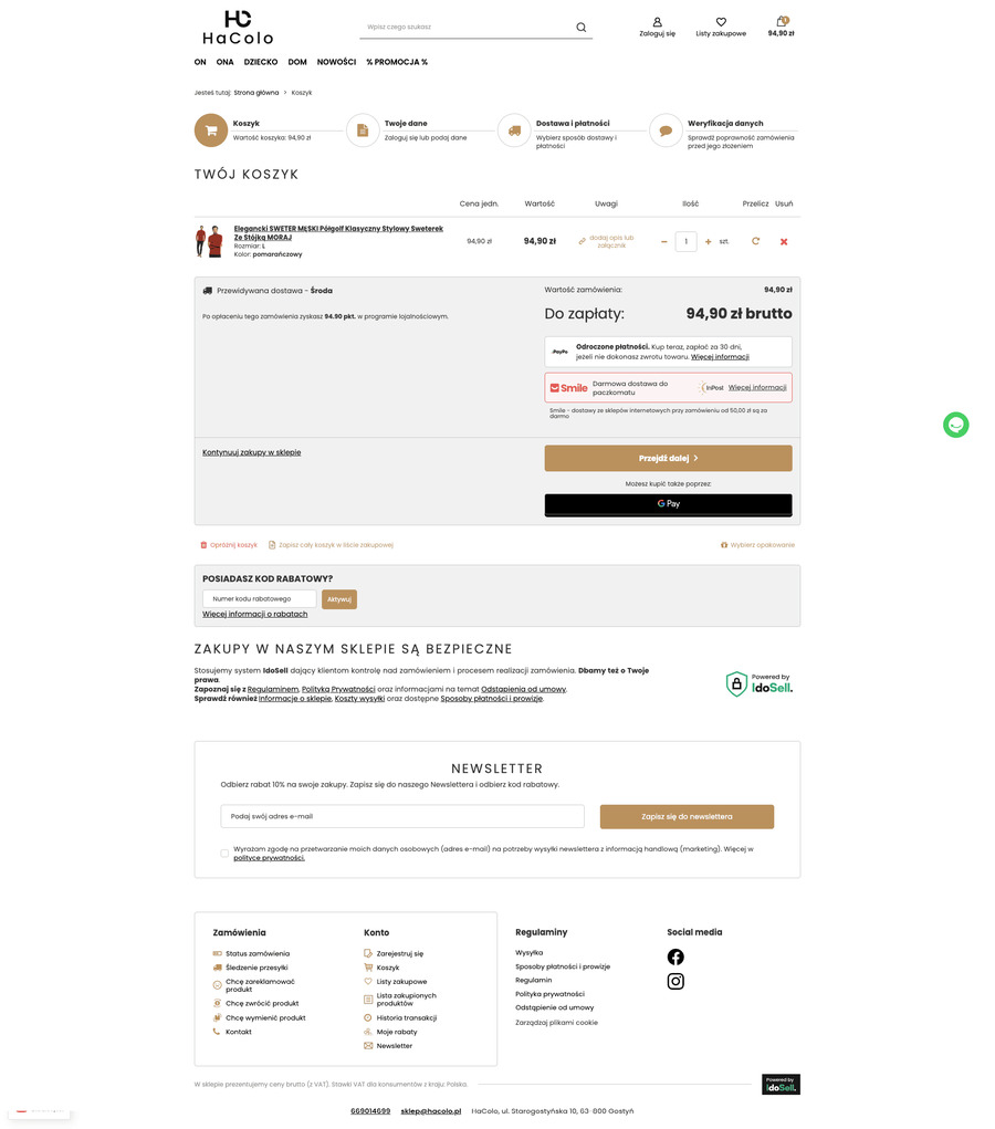 hacolo.pl Koszyk