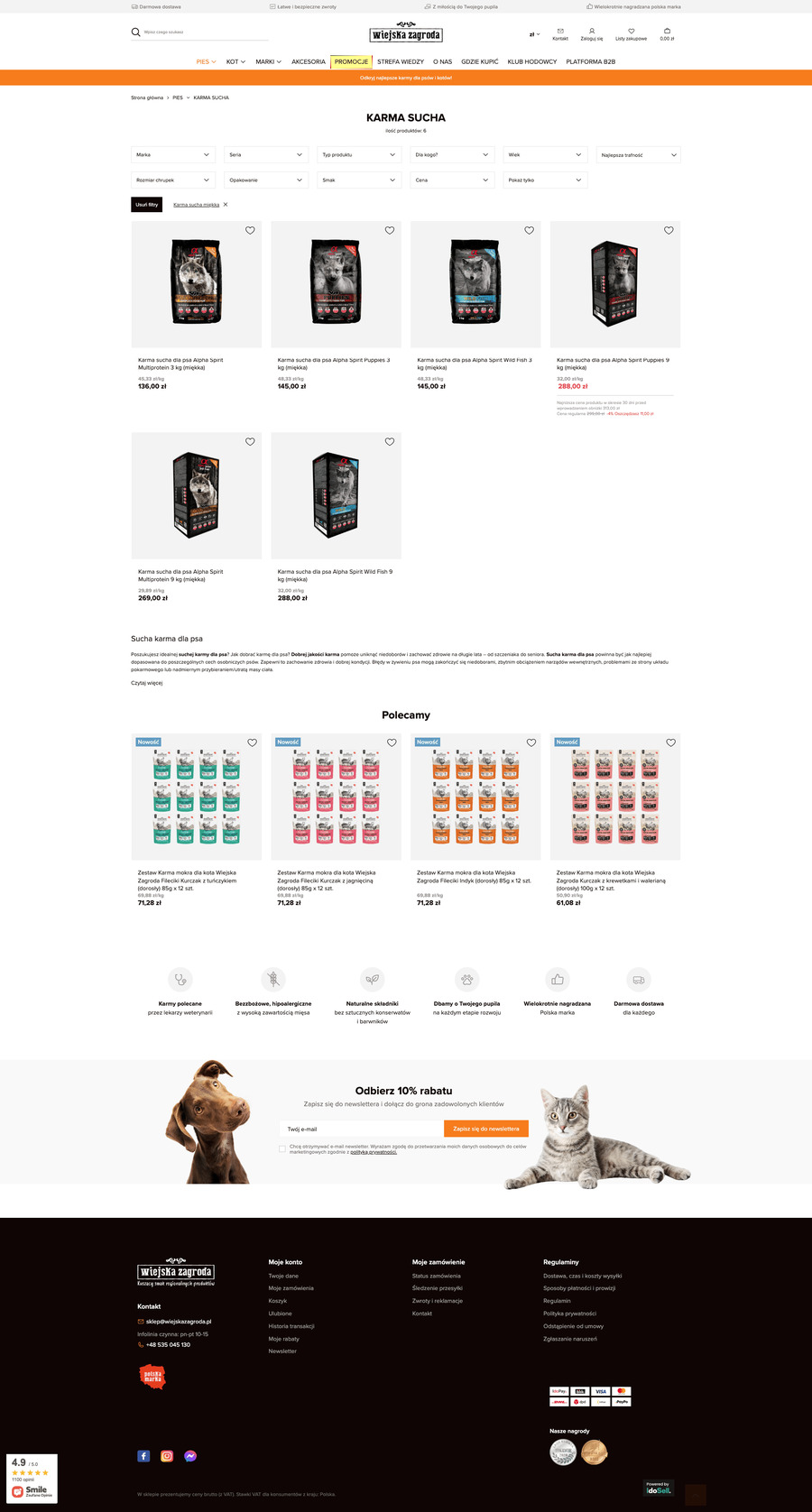 wiejskazagroda.pl Lista towarów