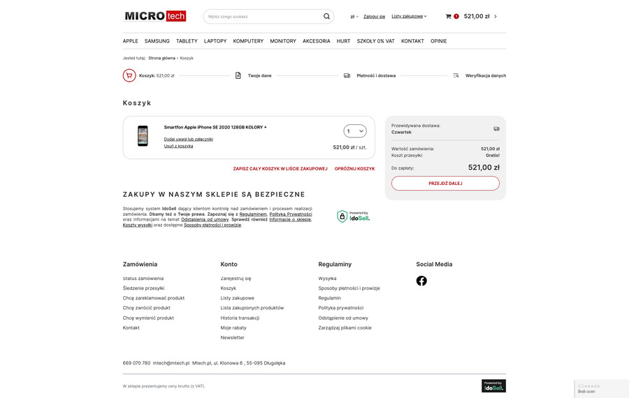 mtech.pl Koszyk