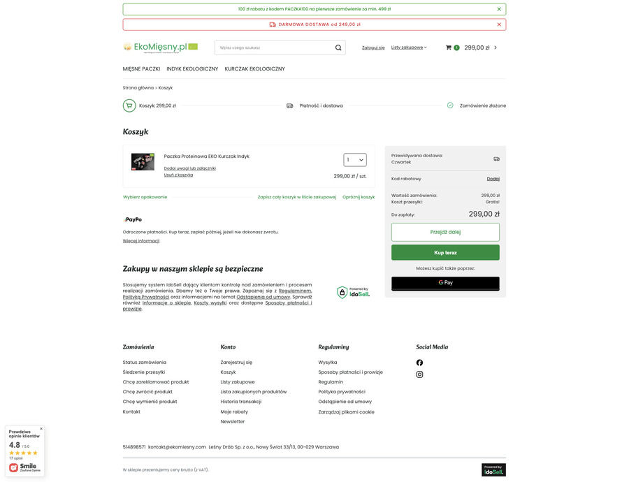 ekomiesny.pl Koszyk
