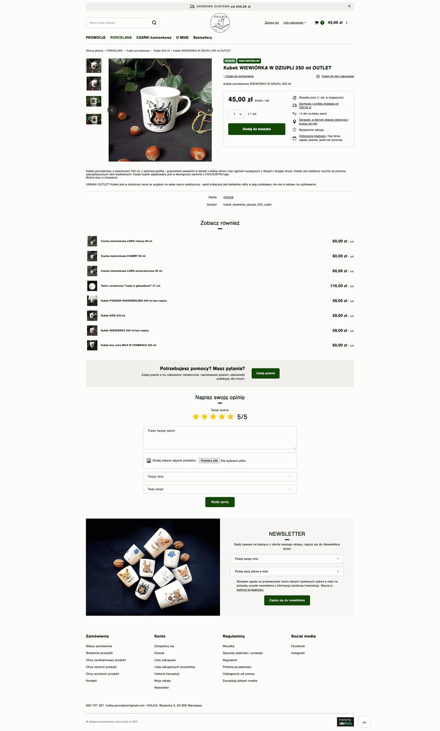 hvilka.pl Karta towaru