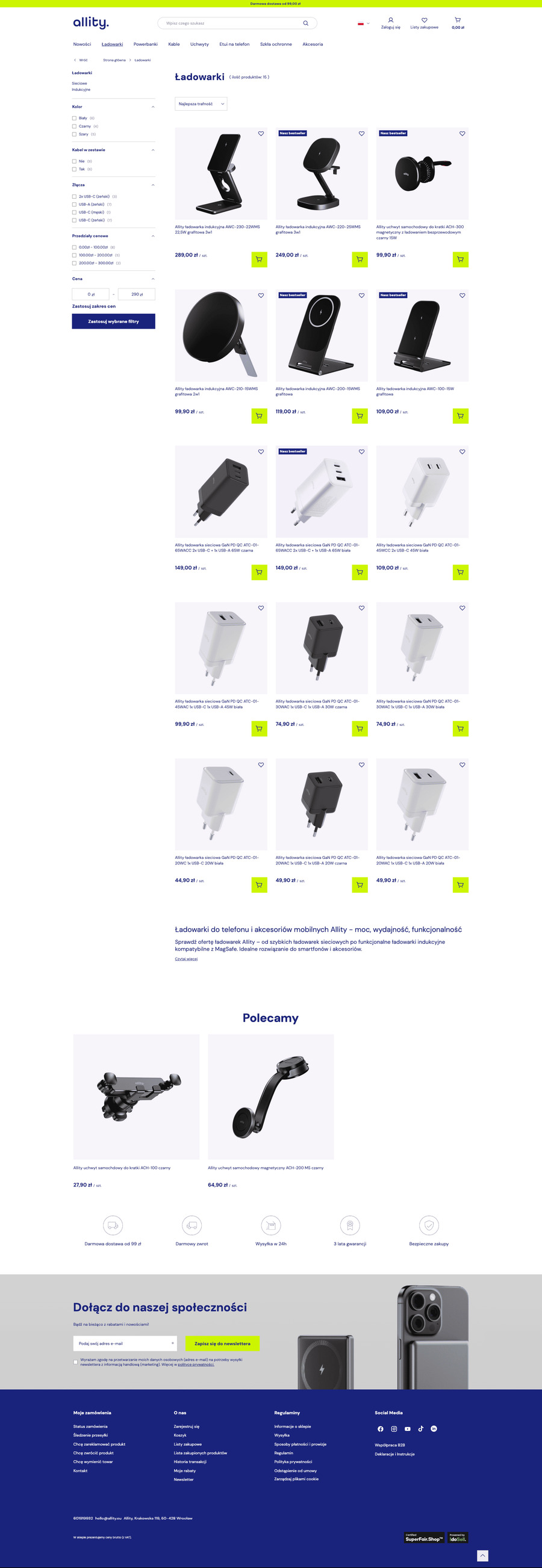 allity.eu Lista towarów