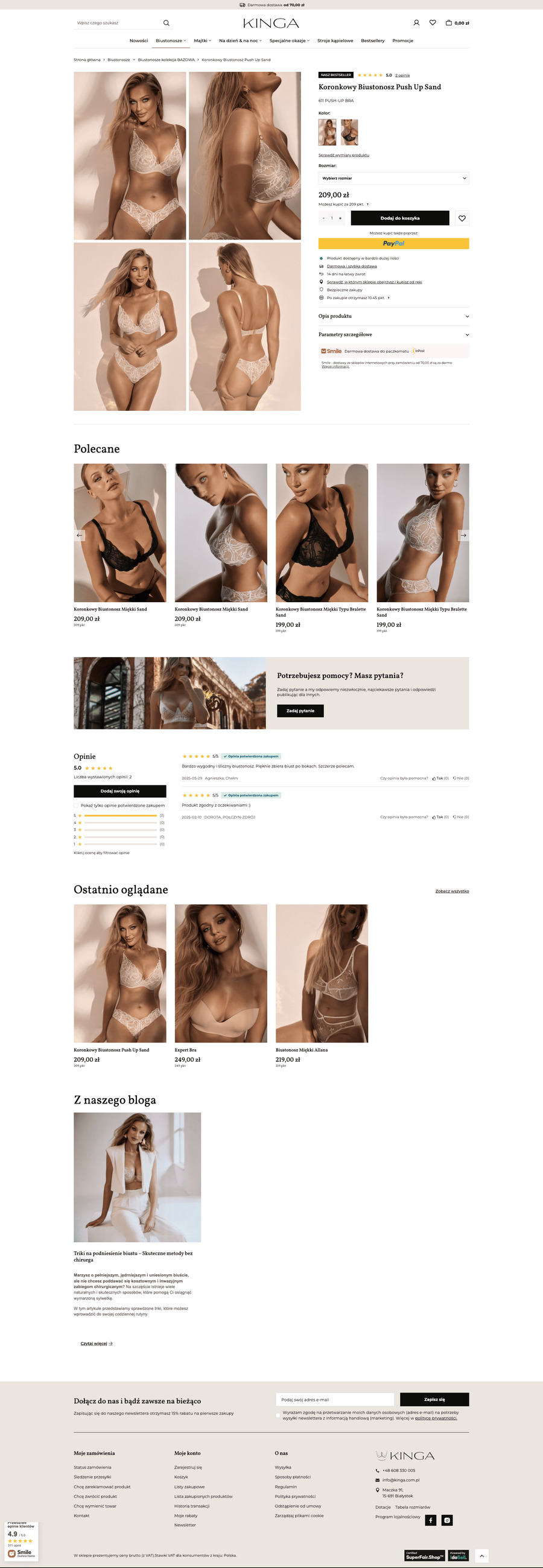 kinga.com.pl Karta towaru