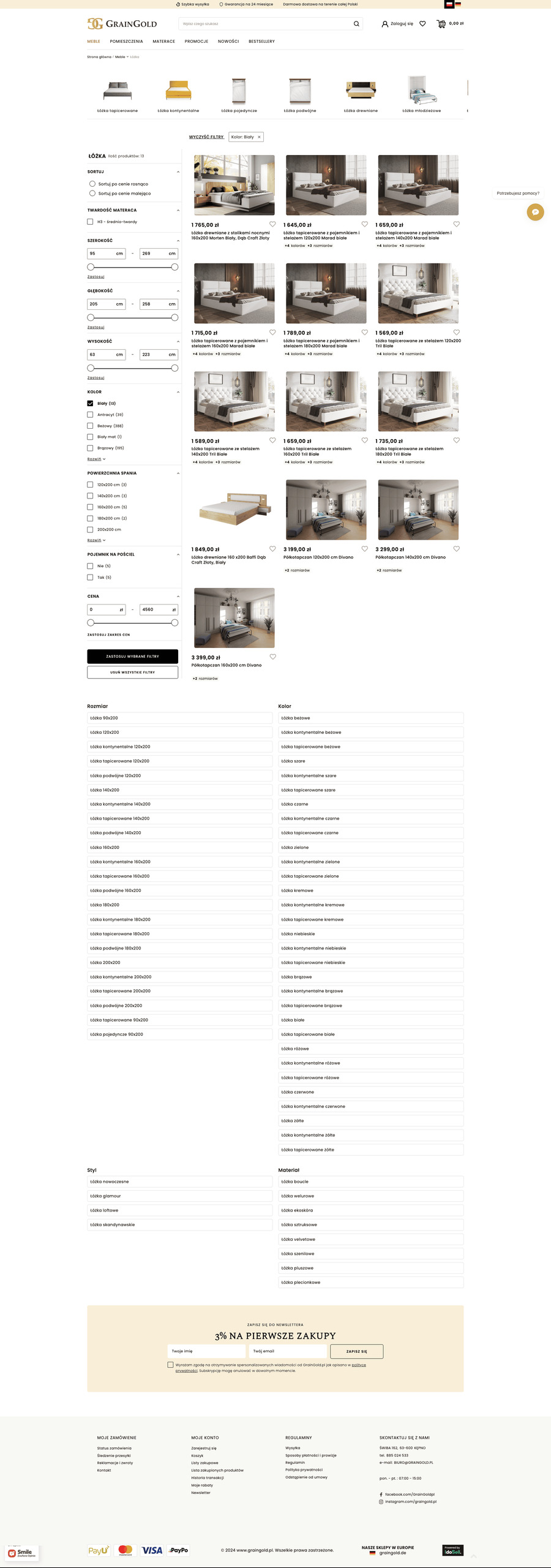 graingold.pl Lista towarów