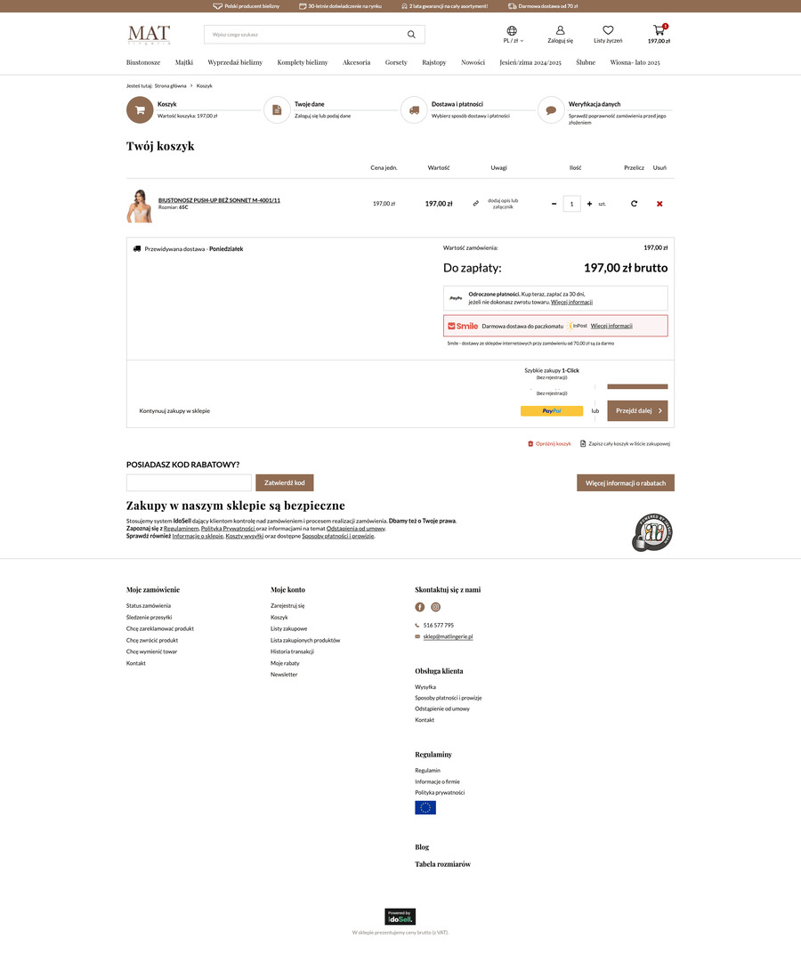 matlingerie.pl Koszyk