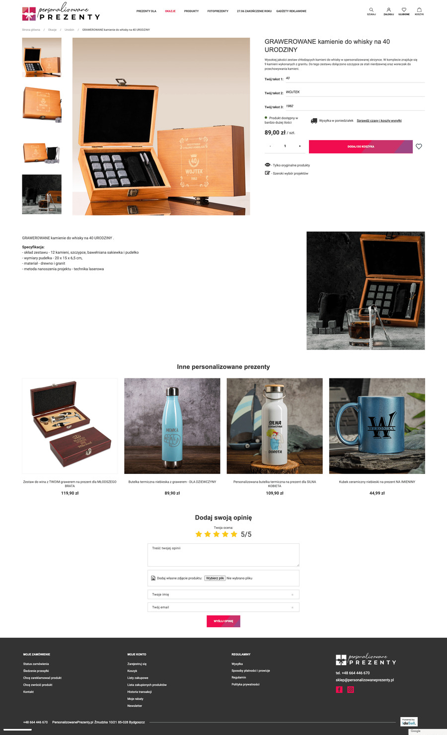 personalizowaneprezenty.pl Karta towaru