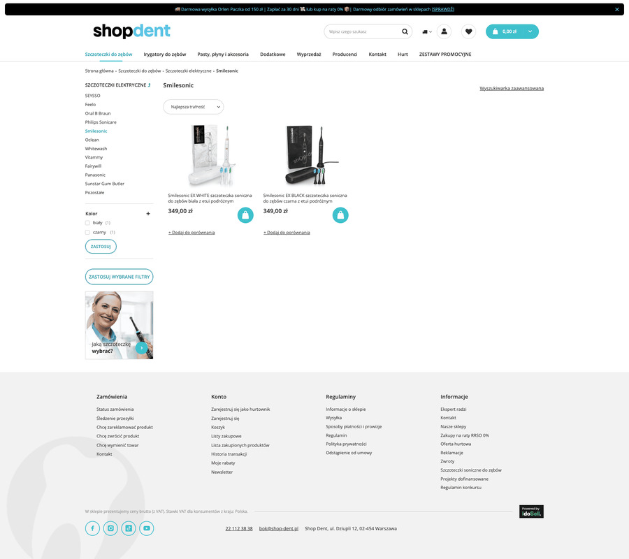 shop-dent.pl Lista towarów