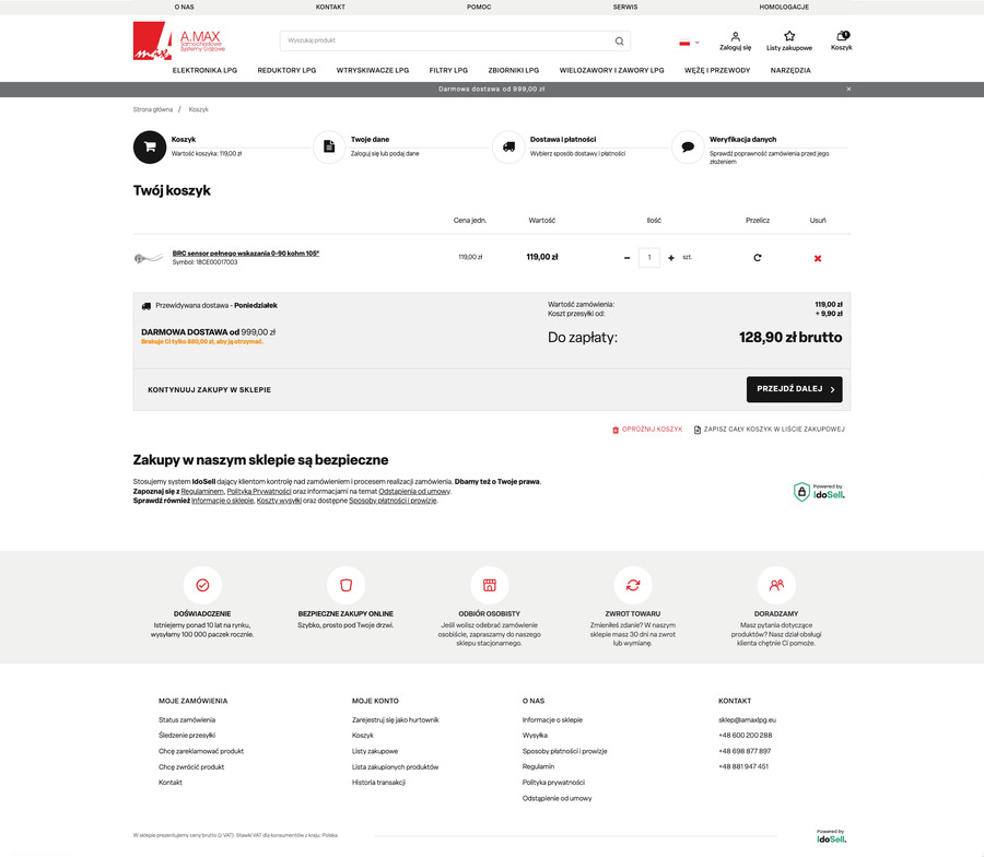 amaxlpg.eu Koszyk