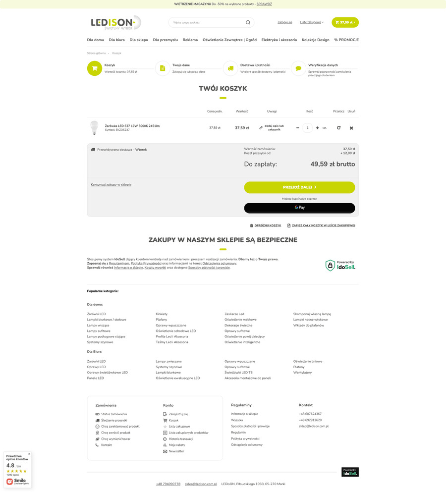 ledison.com.pl Koszyk