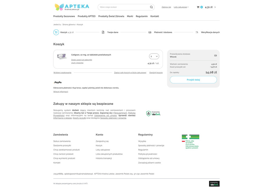 krainalekow.pl Koszyk