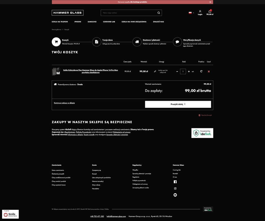 hammer-glass.com Koszyk