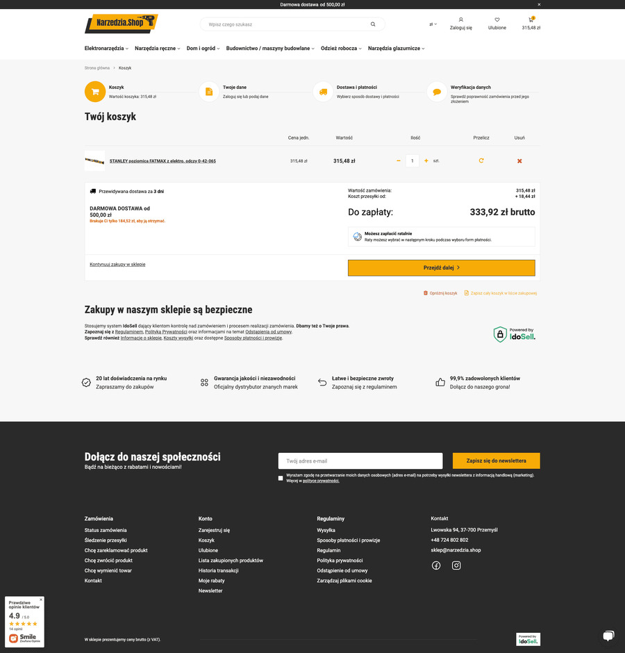 narzedzia.shop Koszyk