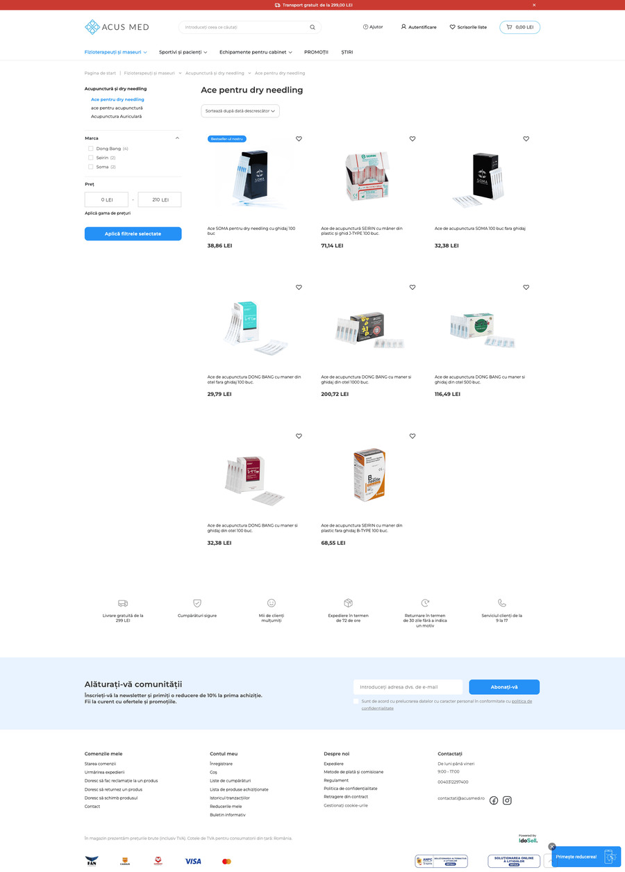 acusmed.ro Lista towarów