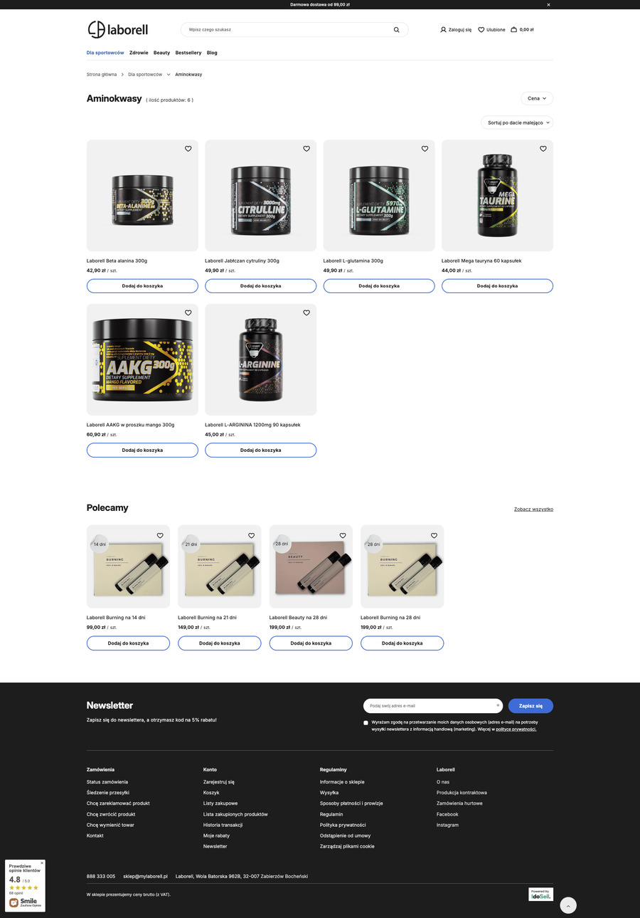 mylaborell.pl Lista towarów