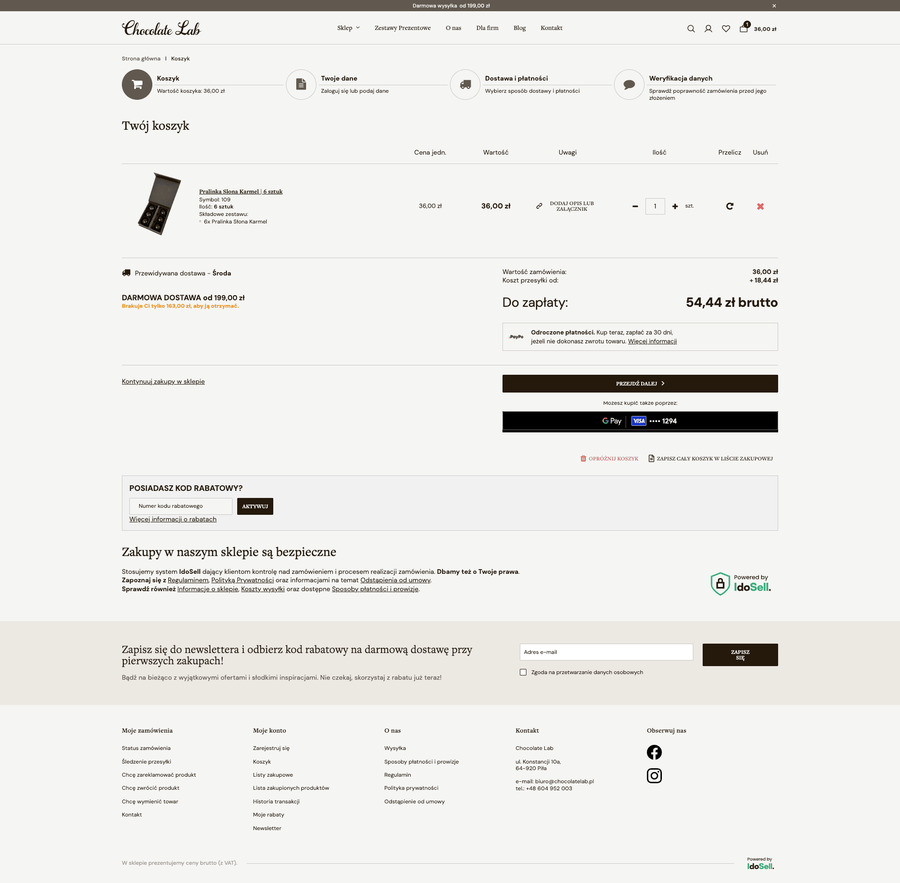 chocolatelab.pl Koszyk