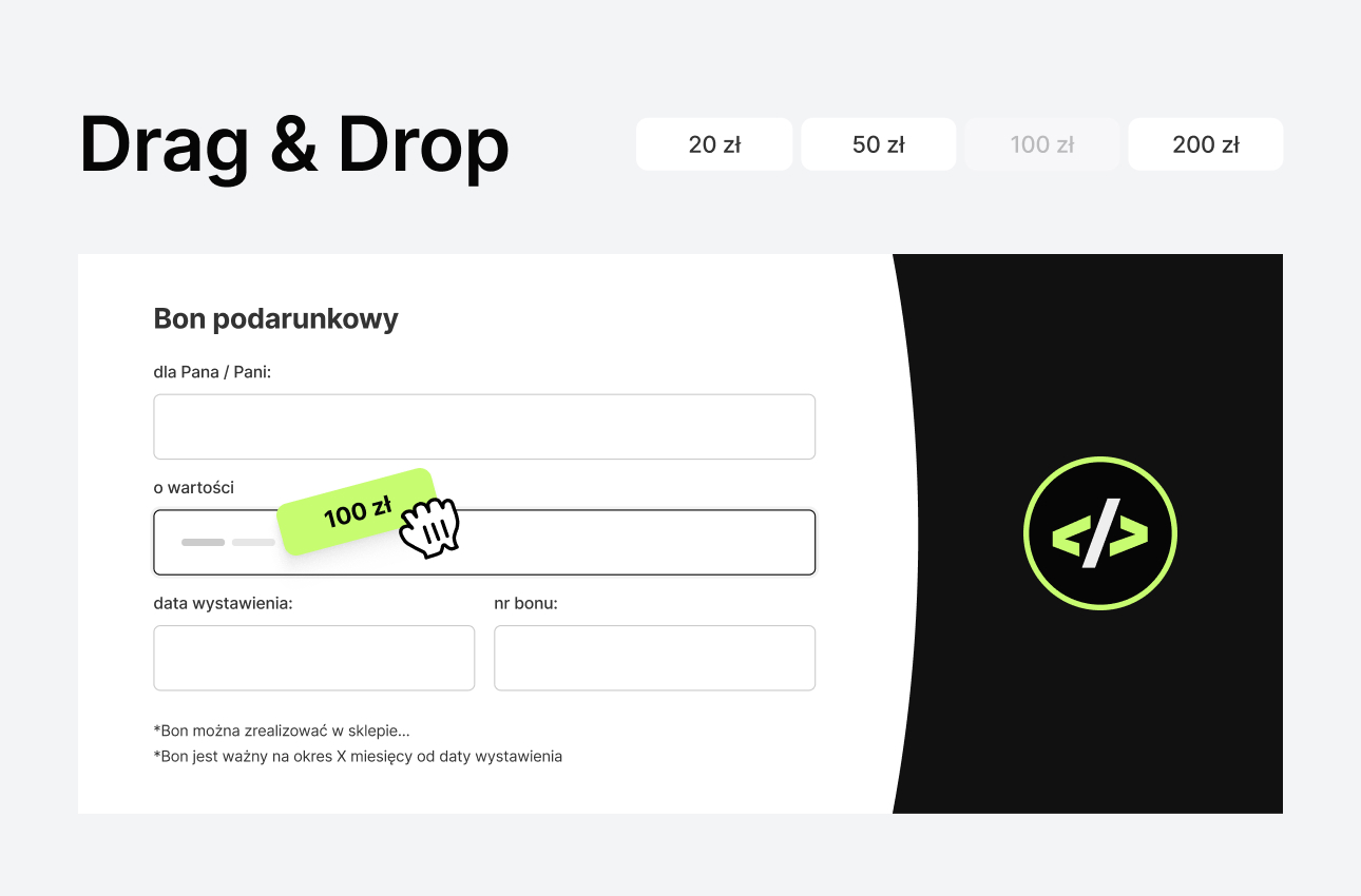 drag and drop